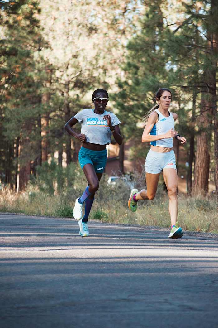 Tuliamuk and Bruce training together on Oct. 12.